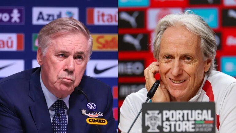 Jorge Jesus: &lsquo;Certeza que Ancelotti tem uma opini&atilde;o diferente sobre Brasil x Noruega&rsquo;